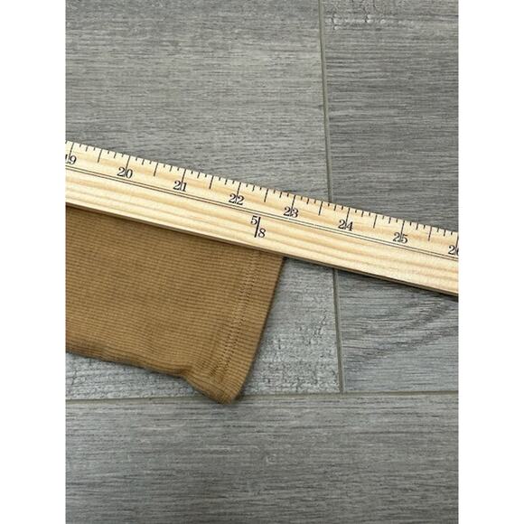 Nili Lotan Womens Henley Long Sleeve T-Shirt Crew Neck Ribbed Knit Brown Size M - Picture 6 of 7